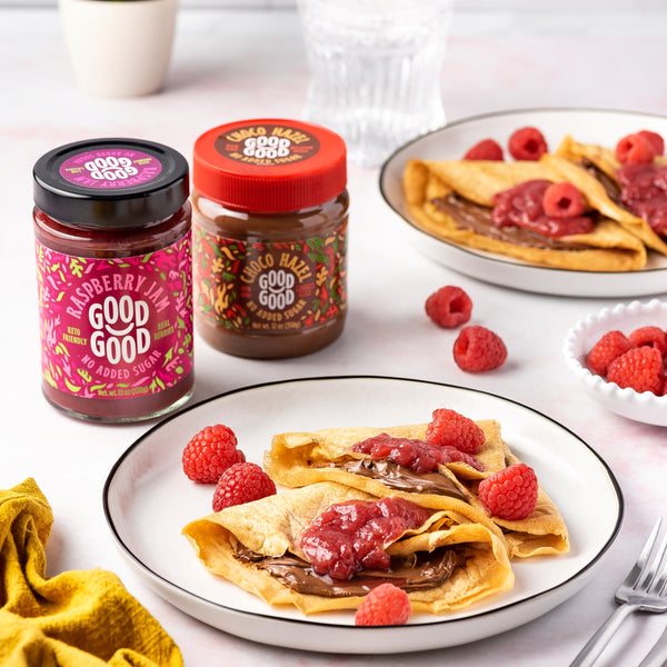 Crepes with Choco Hazel Spread & Raspberry Jam