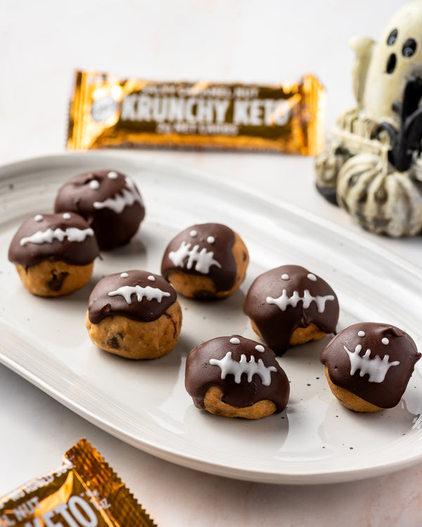 Krunchy Keto Ghost Cookie Balls