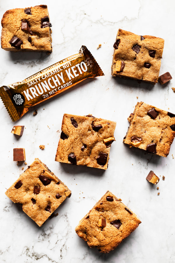 Loaded Chocolate Chunk Keto Cookie Bars