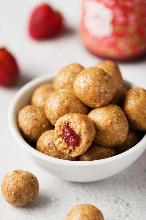 Peanut Butter and Jelly Keto Energy Bites