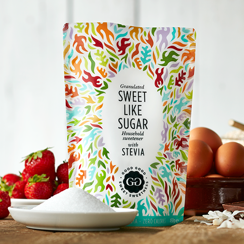 Good Good Sweet Like Sugar Household Sweetener With Stevia (450g) - Perfect For Baking and Sugar Free!
