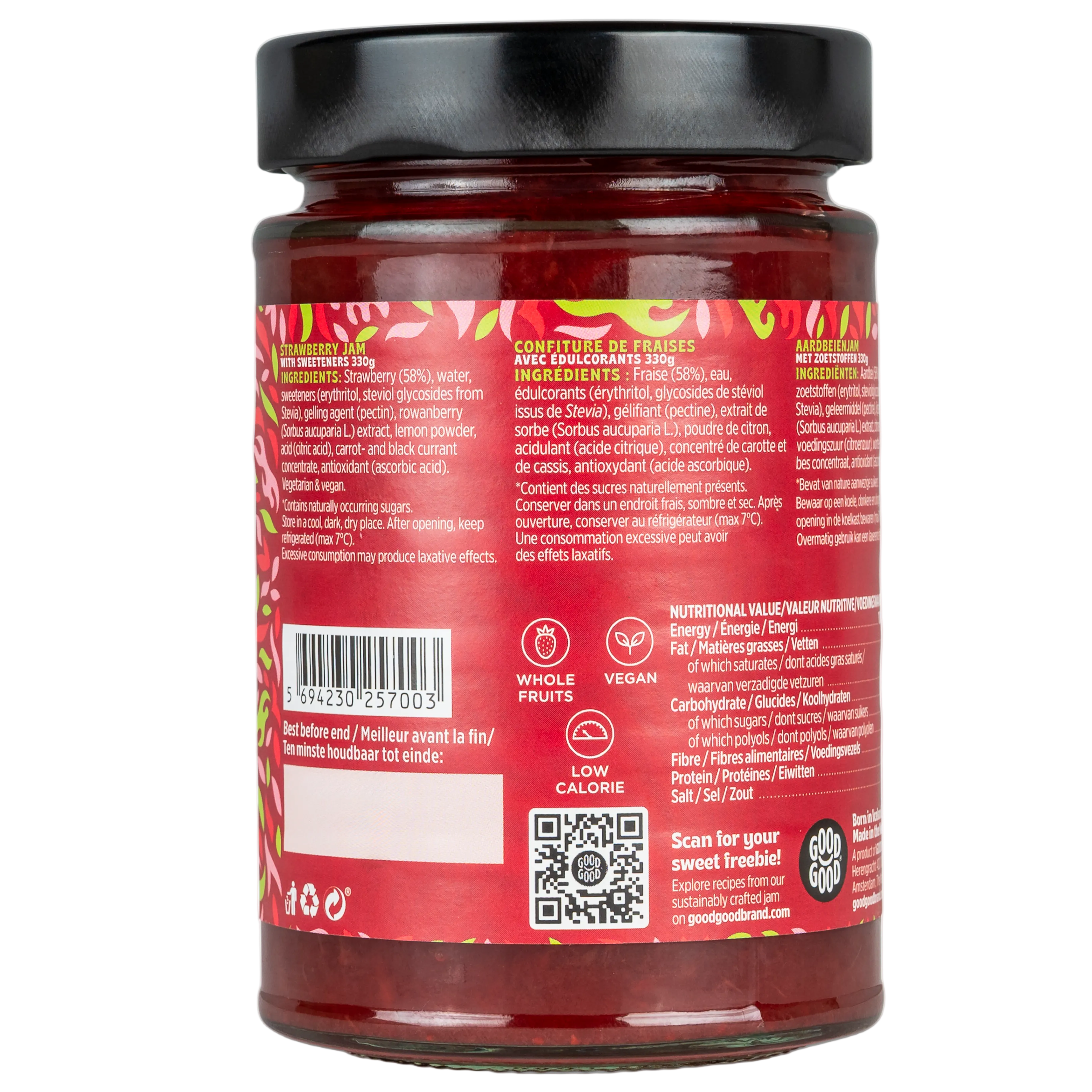 Strawberry Jam (330g) - No Added Sugar