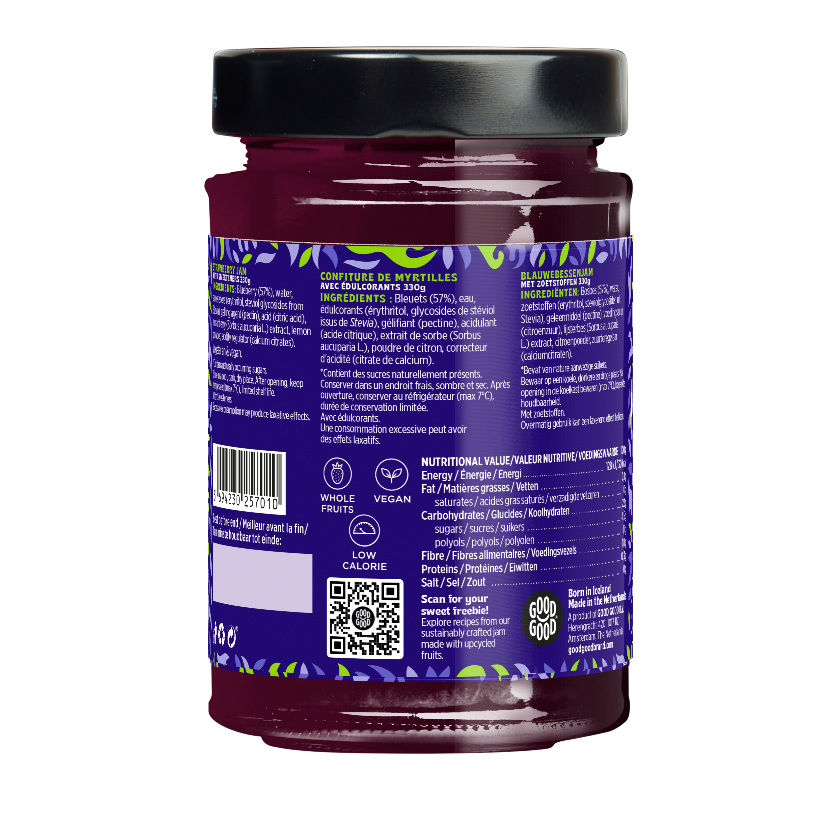 Blueberry Jam (330g) - No Added Sugar