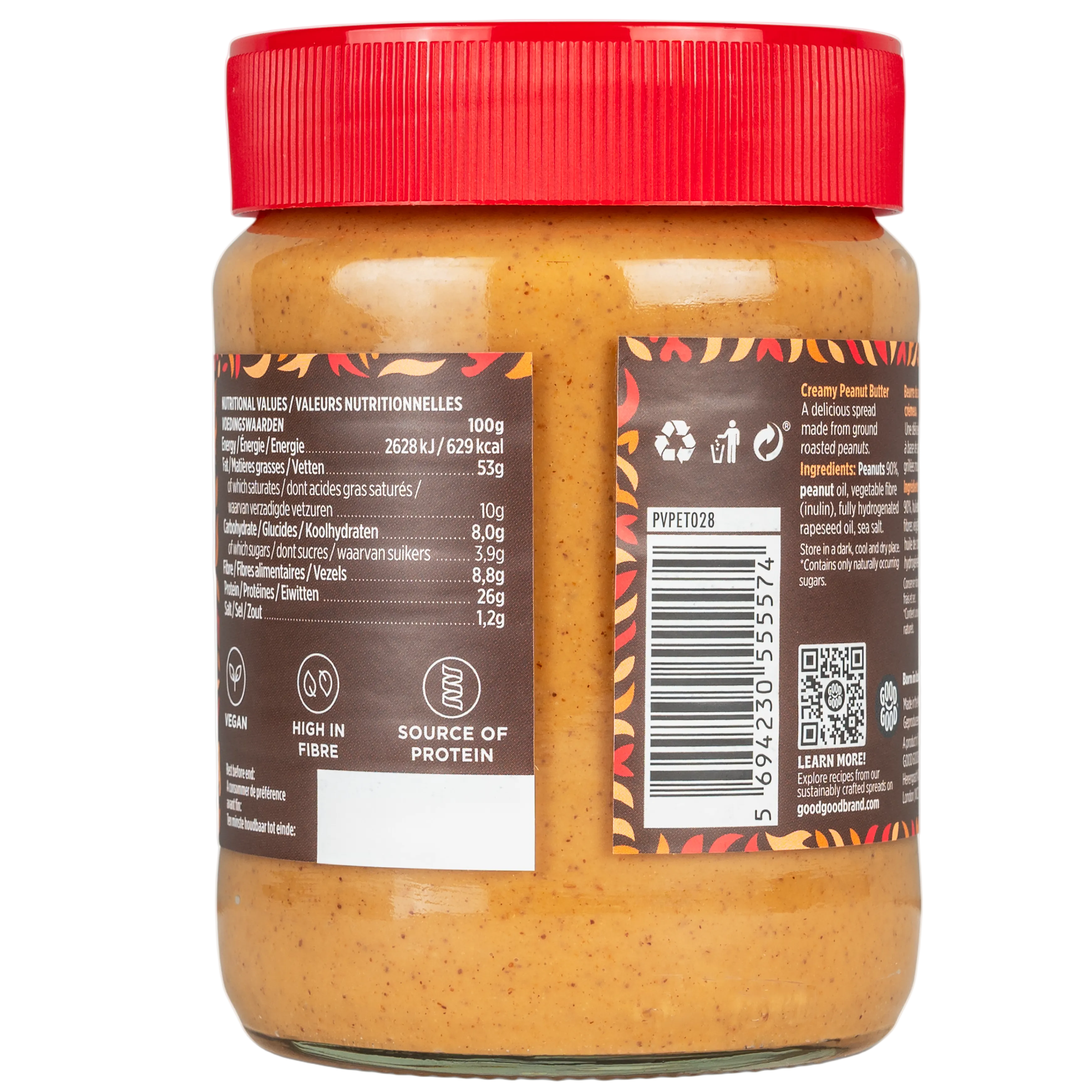 Creamy Peanut Butter (340g) - No Added Sugar