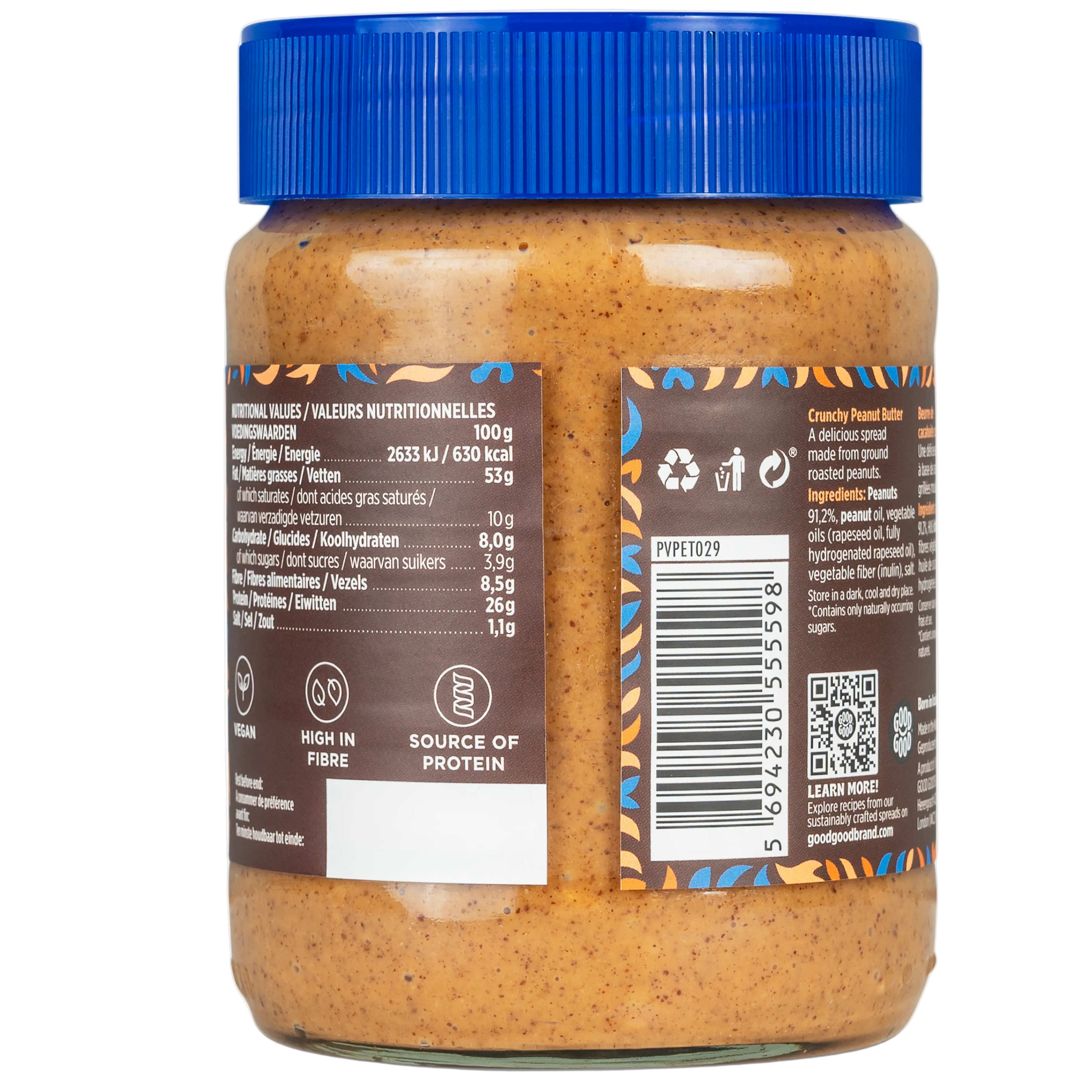 Crunchy Peanut Butter (340g) - No Added Sugar