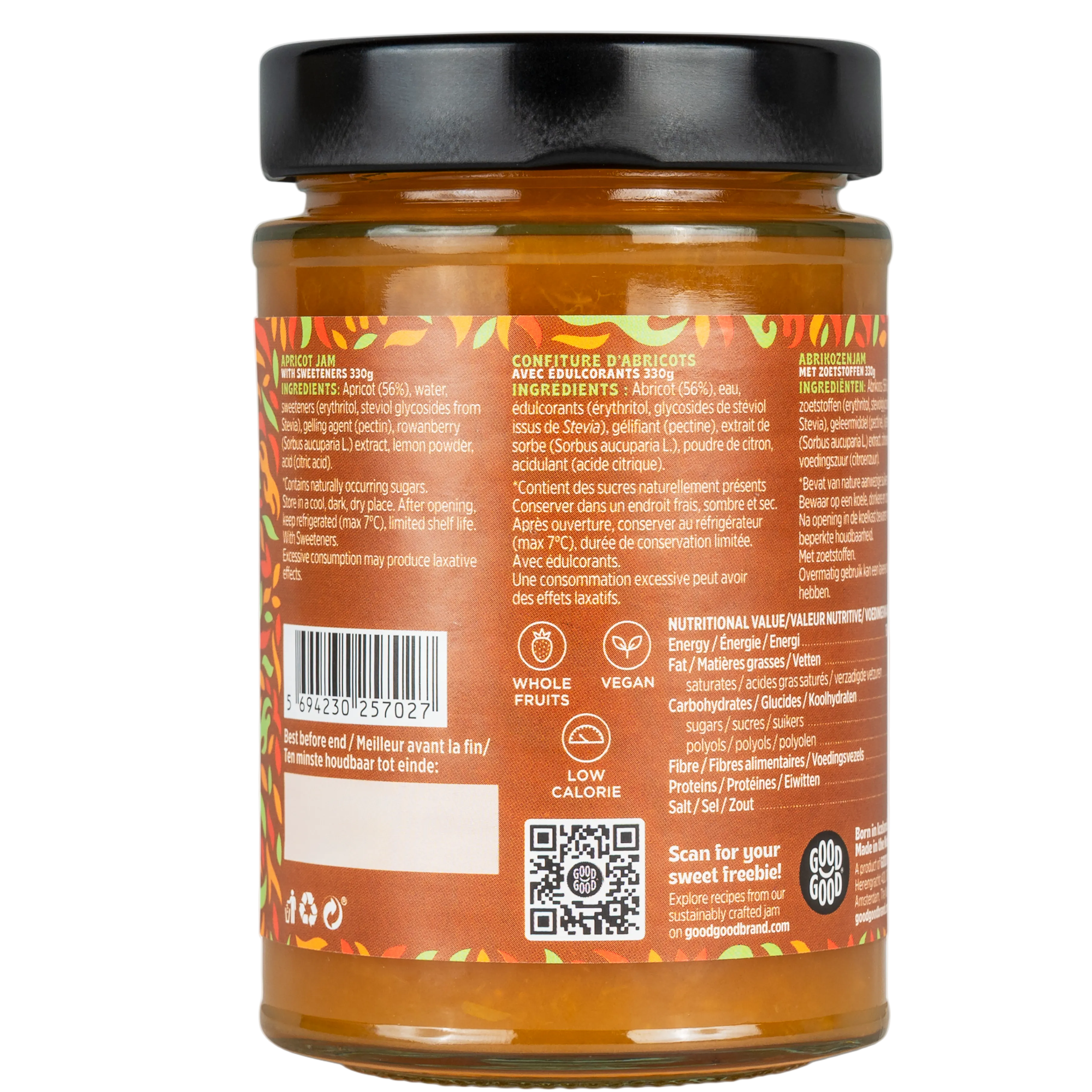 Apricot Jam (330g) - No Added Sugar