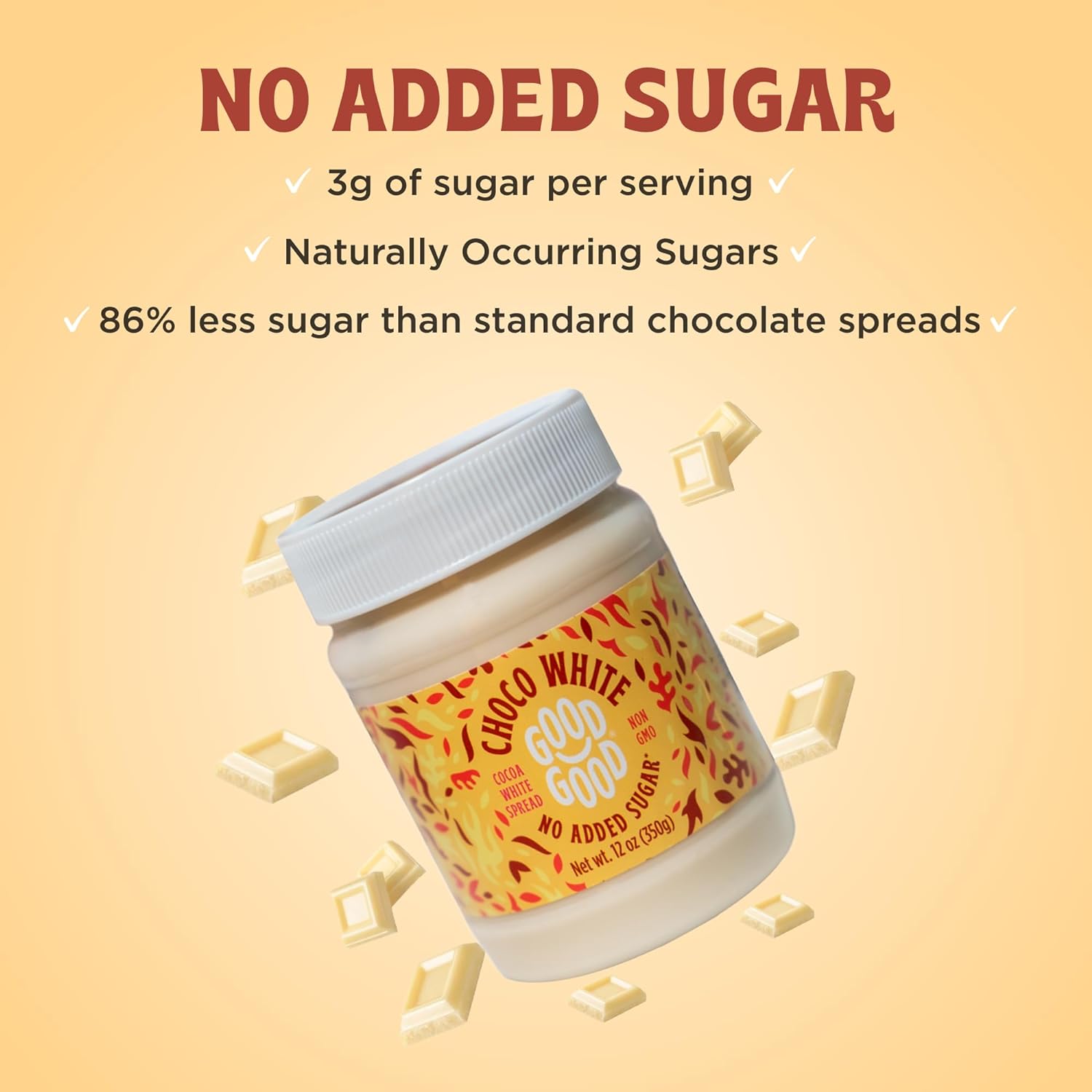 Belgian Choco White Spread (350g) - No Added Sugar