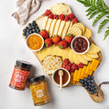 cheese, fruit and jams platter